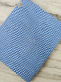 Blue Gingham Cotton Fabric by the Yard, Small Check Cotton Fabric, Buffalo Plaid Fabric for Quilting, Sewing, Crafts & Apparel, Loose Fabric