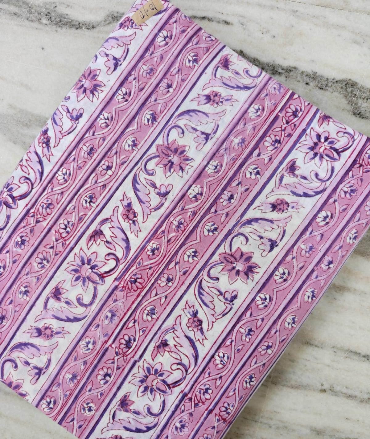 Pink Color Indian Hand Block Print Fabric, Floral 100% Cotton Quilting Fabric By The Yard, Dressmaking Fabric, Napkins Fabric, Loose Fabric