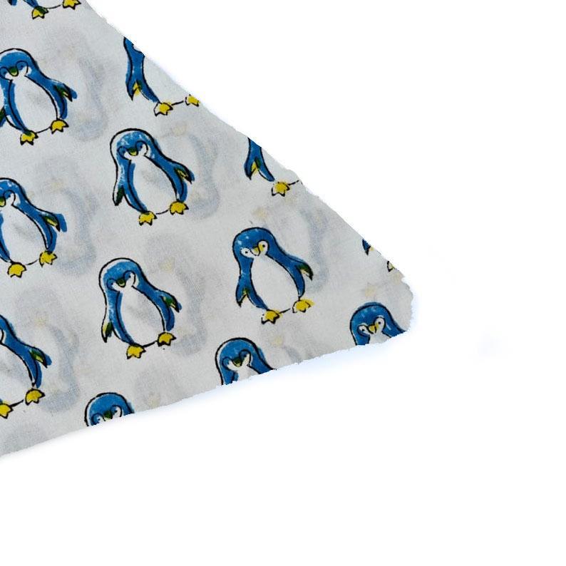 Blue Penguin Pillow Cover, Cute Animal Cushion Cover, Kids Nursery Throw Pillow, Cotton Decorative Pillow Case, Cartoon Penguin Home Decor
