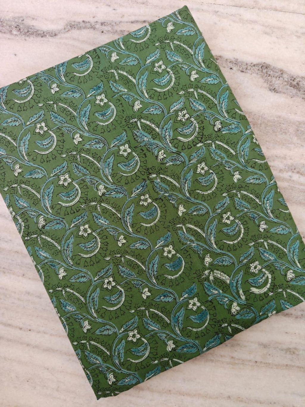 Green Floral Vine Cotton Fabric by the Yard, Botanical Print Cotton Fabric, Soft Woven Fabric for Dresses, Quilting, Sewing, Loose Fabric
