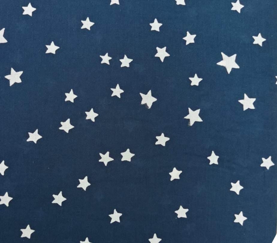 Navy Blue Star Cotton Fabric, White Star Print, Classic Patriotic Fabric, Quilting & Sewing Fabric, Kids Fabric, Fabric by the Yard, Napkins