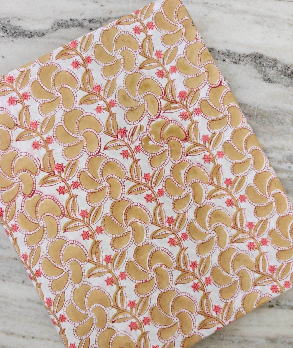Mustard Floral Cotton Fabric, Indian Block Print Fabric, Floral Print Cotton, Quilting Fabric, Sewing Fabric, Dressmaking Textile, Napkins