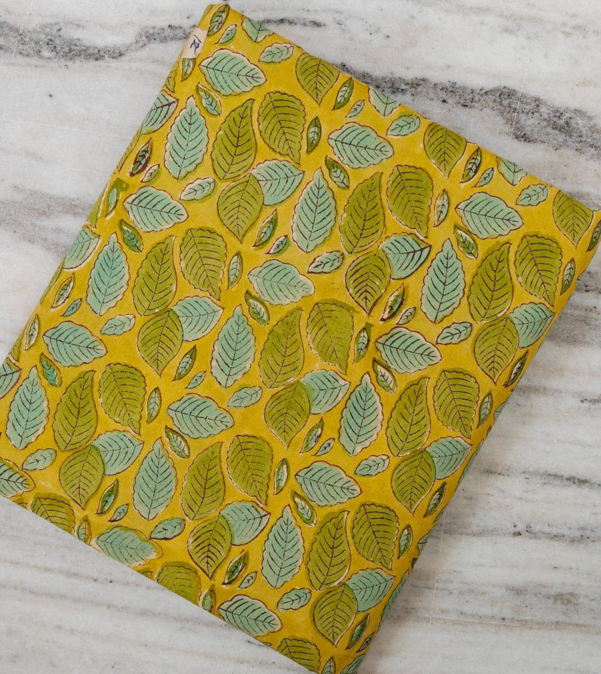 Mustard Yellow Leaf Print Cotton Fabric, Botanical Cotton Fabric, Indian Block Print Fabric, Quilting Cotton, Sewing & Craft Running Fabric