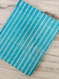 Turquoise Blue Stripe Cotton Fabric, Teal Aqua Striped Fabric, Watercolor Stripe Cotton Fabric for Quilting,  Apparel Fabric, Fabric Napkins