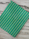 Green & Teal Striped Cotton Fabric, Turquoise Green White Stripes, Cotton Sewing Fabric, Quilting Fabric, Craft Fabric by the Yard, Napkins