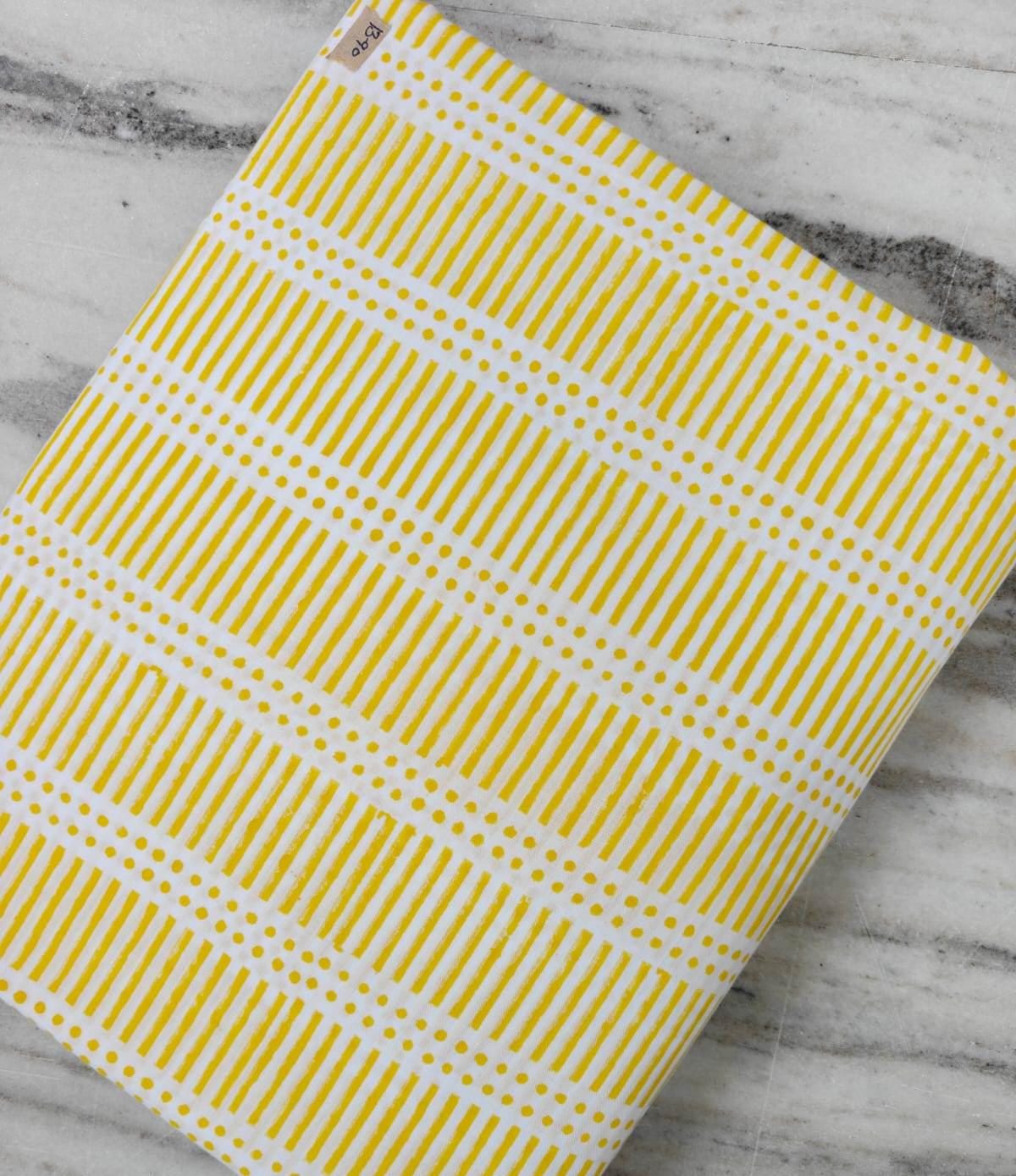 Yellow & White Cotton Fabric, Geometric Stripe Print, Indian Cotton Fabric, Modern Sewing, Quilting Craft Fabric, Home Decor Fabric, Napkins