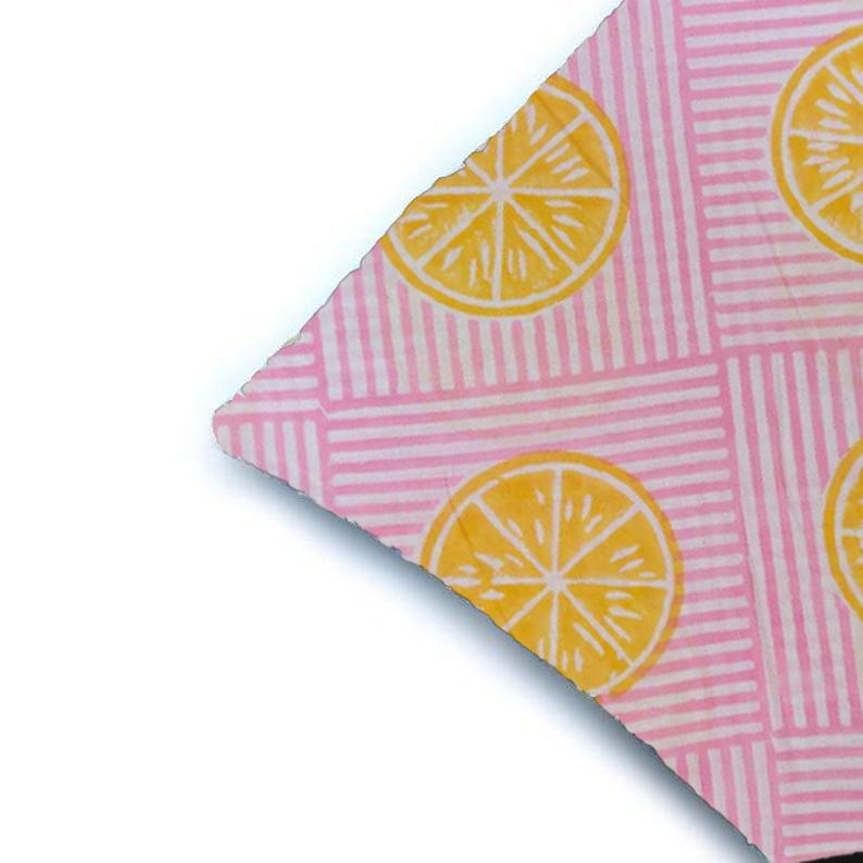 Pink Lemon Cushion Cover, Citrus Throw Pillow Cover, Yellow Lemon Slice Cotton Pillow Case, Summer Farmhouse Home Decor, Sofa Cushion Cover