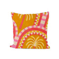 Indian Hand Block Print Cushion Cover, Mustard Yellow Cotton Throw Pillow Cover Decorative Pillow Case, Palm Tree Accent Cushion, Sofa Decor