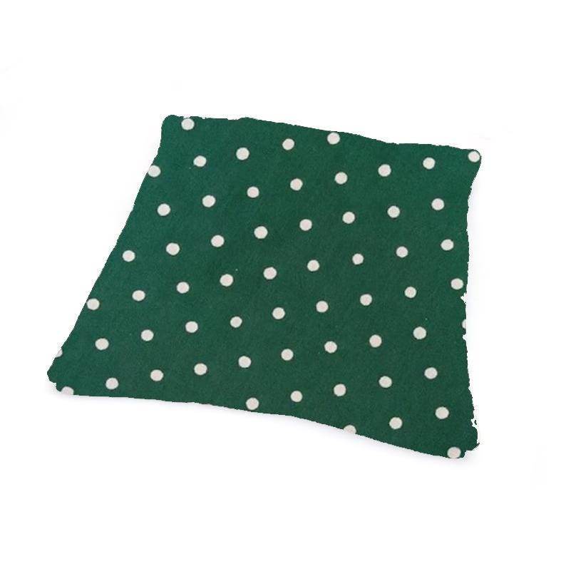 Green Polka Dot Cushion Cover, White Dot Cotton Pillow Cover, Green Throw Pillow, Cute Boho Home Decor, Minimalist Decorative Pillow Case