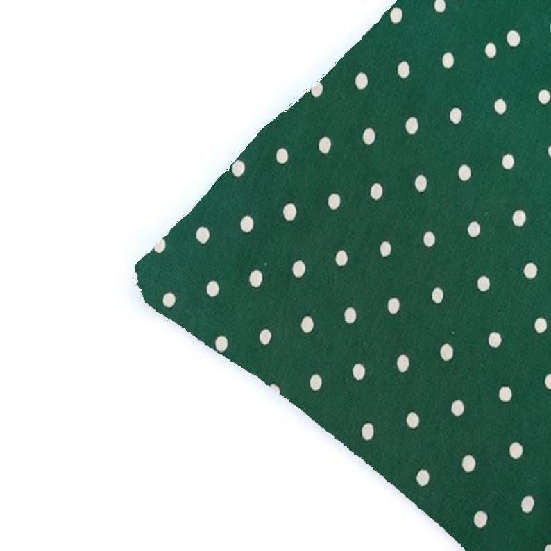 Green Polka Dot Cushion Cover, White Dot Cotton Pillow Cover, Green Throw Pillow, Cute Boho Home Decor, Minimalist Decorative Pillow Case