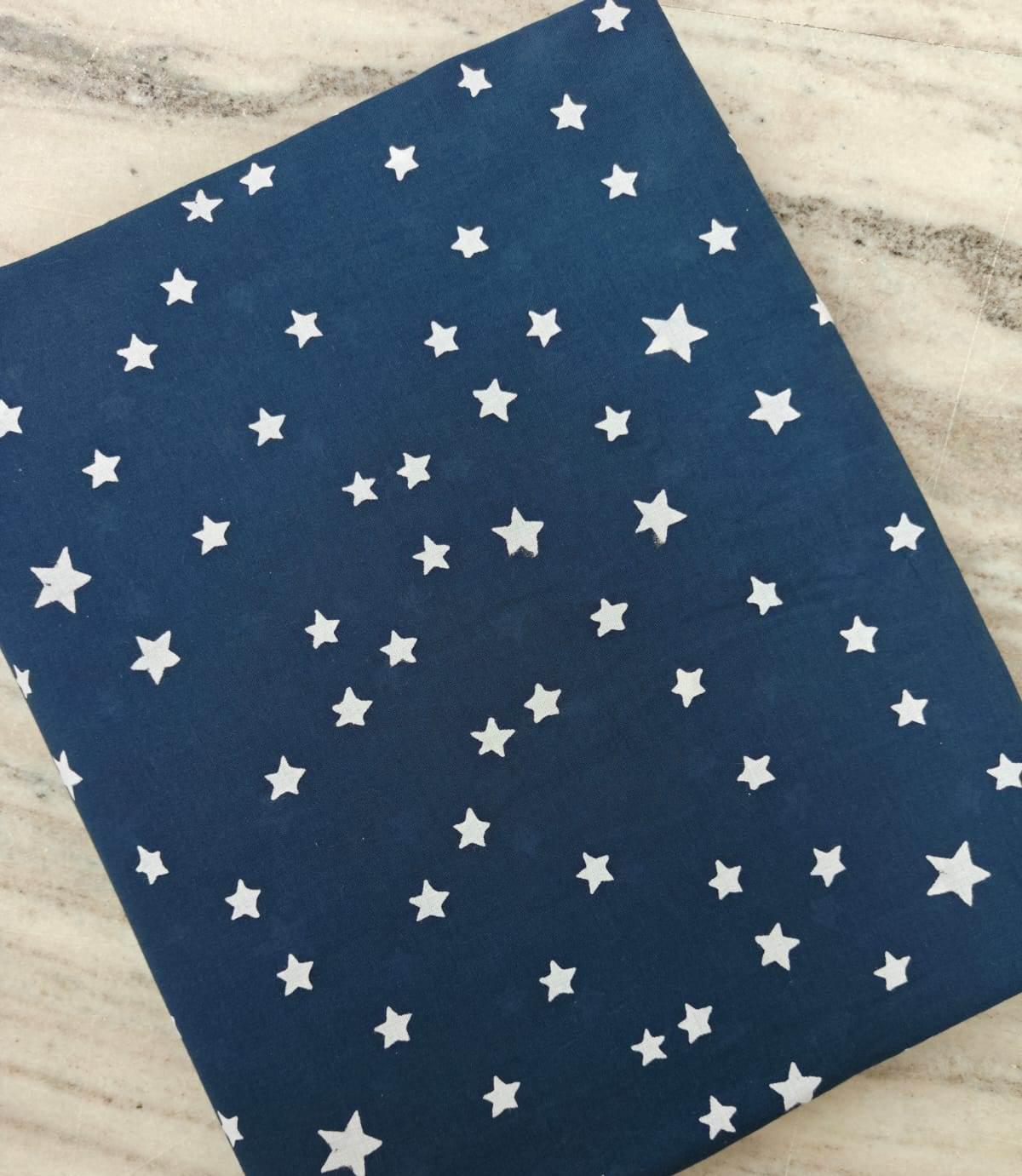 Navy Blue Star Cotton Fabric, White Star Print, Classic Patriotic Fabric, Quilting & Sewing Fabric, Kids Fabric, Fabric by the Yard, Napkins