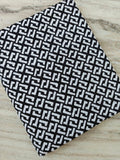 Black White Geometric Cotton Fabric, Modern Abstract Print Fabric, 100% Floral Indian Cotton Fabric by the Yard, Quilting, Sewing Fabric