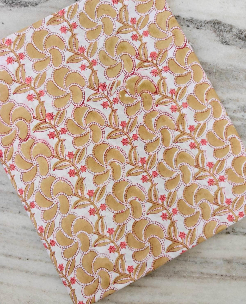 Mustard Floral Cotton Fabric, Indian Block Print Fabric, Floral Print Cotton, Quilting Fabric, Sewing Fabric, Dressmaking Textile, Napkins