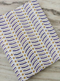 Cotton Fabric by the Yard, Purple & Mustard Geometric Print, Hand Block Print Style Fabric, Boho Cotton Fabric, Sewing Quilting, Napkins
