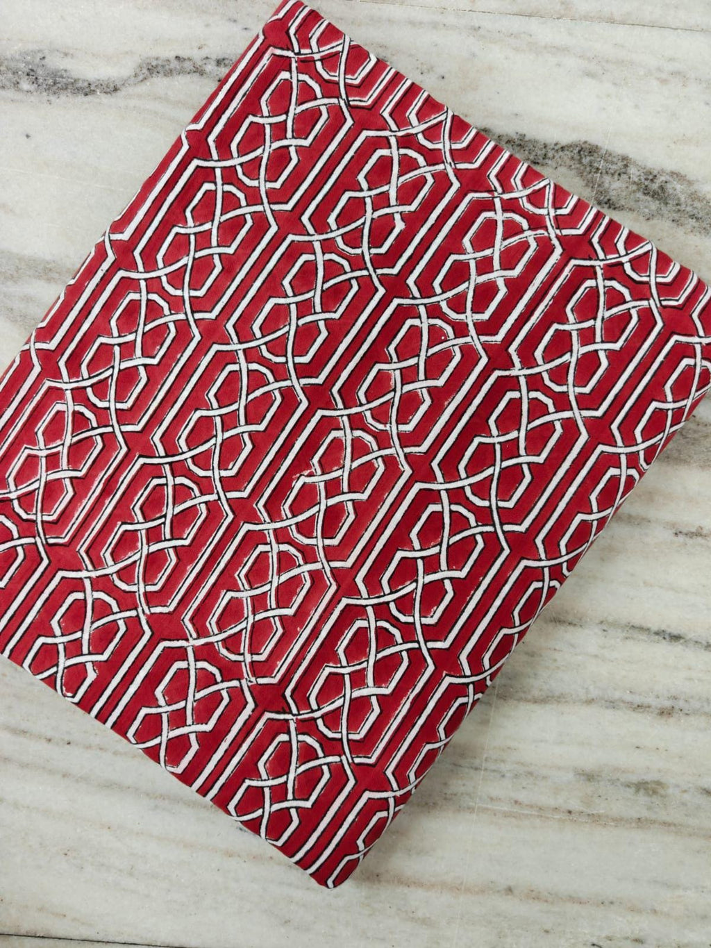 Red Geometric Cotton Fabric, Modern Abstract Pattern, Black White & Red Fabric by the Yard, Quilting Sewing Craft Fabric, Loose Fabric