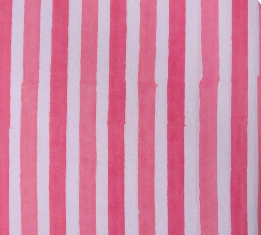 Pink & White Striped Cotton Fabric, Soft Quilting Fabric by the Yard, Modern Stripe Craft Sewing Material, Quilting  Apparel Fabric, Napkins