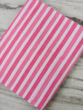 Pink & White Striped Cotton Fabric, Soft Quilting Fabric by the Yard, Modern Stripe Craft Sewing Material, Quilting  Apparel Fabric, Napkins