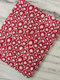 Red White Floral Cotton Fabric | Indian Floral Print Fabric | Cotton Sewing Fabric | Quilting Fabric | Craft & Dressmaking Loose Fabric