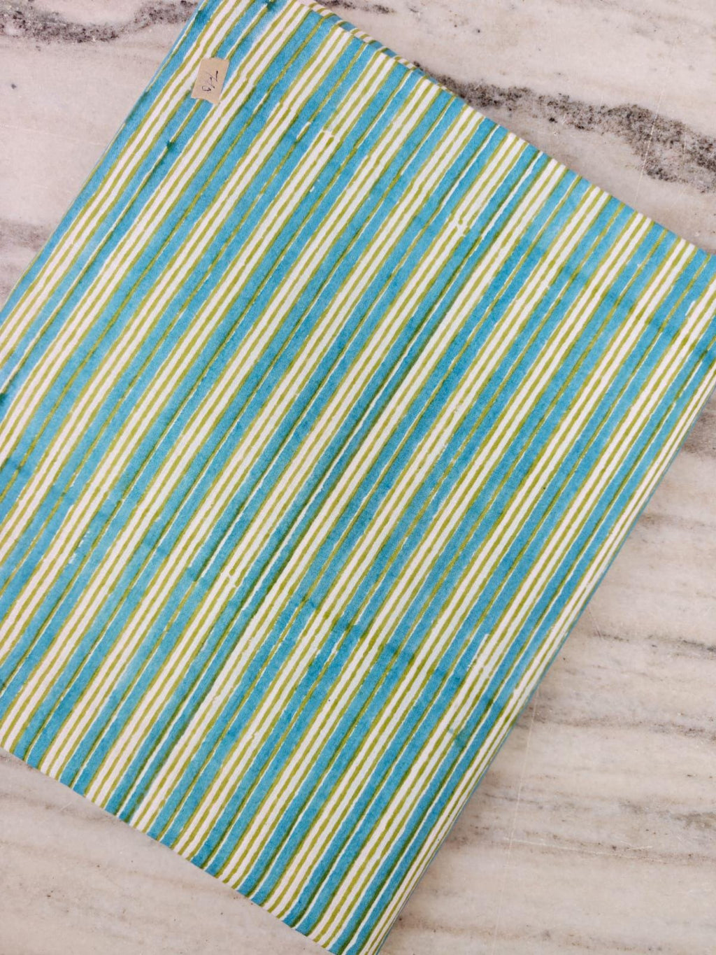 Blue Green Stripe Cotton Fabric, Teal & Olive Green Striped Fabric, Modern Cotton Fabric for Quilting, Sewing Crafts, Loose Running Fabric