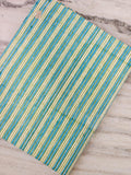 Blue Green Stripe Cotton Fabric, Teal & Olive Green Striped Fabric, Modern Cotton Fabric for Quilting, Sewing Crafts, Loose Running Fabric