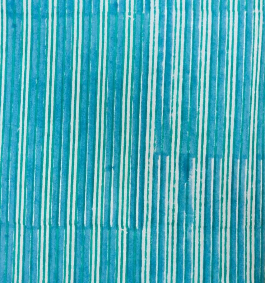 Turquoise Blue Stripe Cotton Fabric, Teal Aqua Striped Fabric, Watercolor Stripe Cotton Fabric for Quilting,  Apparel Fabric, Fabric Napkins