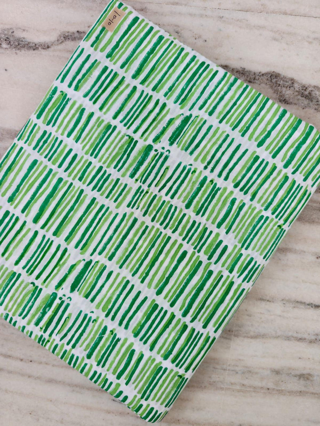Green & White Brush Stripe Cotton Fabric, Hand Painted Look, Green Striped Fabric, Quilting Cotton, Sewing Fabric, Craft Fabric, Napkins