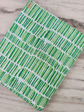 Green & White Brush Stripe Cotton Fabric, Hand Painted Look, Green Striped Fabric, Quilting Cotton, Sewing Fabric, Craft Fabric, Napkins