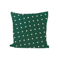Green Polka Dot Cushion Cover, White Dot Cotton Pillow Cover, Green Throw Pillow, Cute Boho Home Decor, Minimalist Decorative Pillow Case