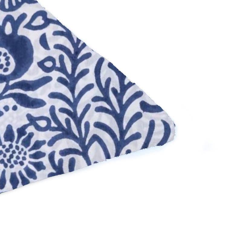 Blue Floral Cushion Cover, Indigo Block Print Pillow Cover, Indian Cotton Throw Pillow, Botanical Vine Decor, Blue White Home Decor, Gifts