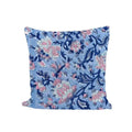 Blue Floral Cushion Cover, Indian Hand Block Print Pillow Cover, 100% Cotton Decorative Throw Pillow, Boho Home Decor, Floral Pillow Case